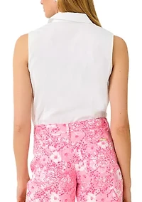 Women's Sleeveless Flower Lilly Shirt