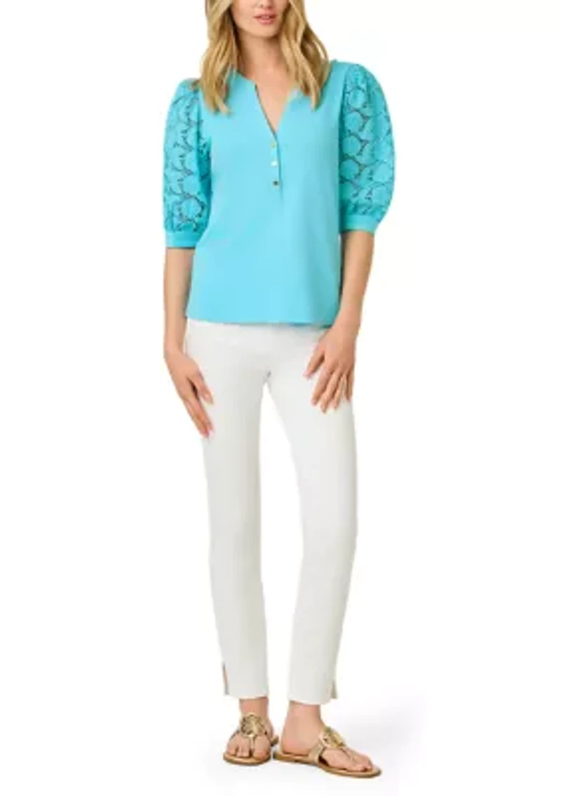 Women's Ronson Eyelet Sleeve Knit Top