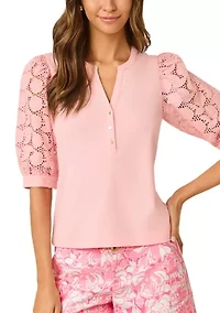 Women's Ronson Eyelet Knit Top