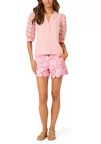 Women's Ronson Eyelet Knit Top