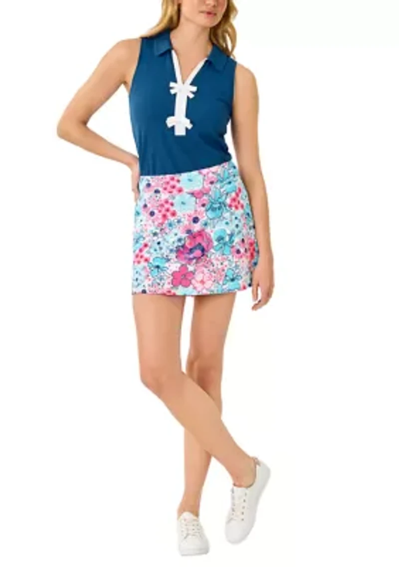 Women's Luxletic UPF 50+ Frida Sleeveless Bow Polo Top