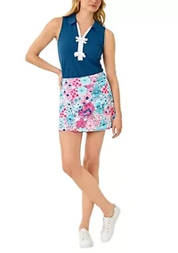 Women's Luxletic UPF 50+ Frida Sleeveless Bow Polo Top