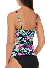Women's Coastal Gardens Underwire Twist Front Tankini Top