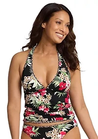 Lily Cat Reversible Tankini Swim Top