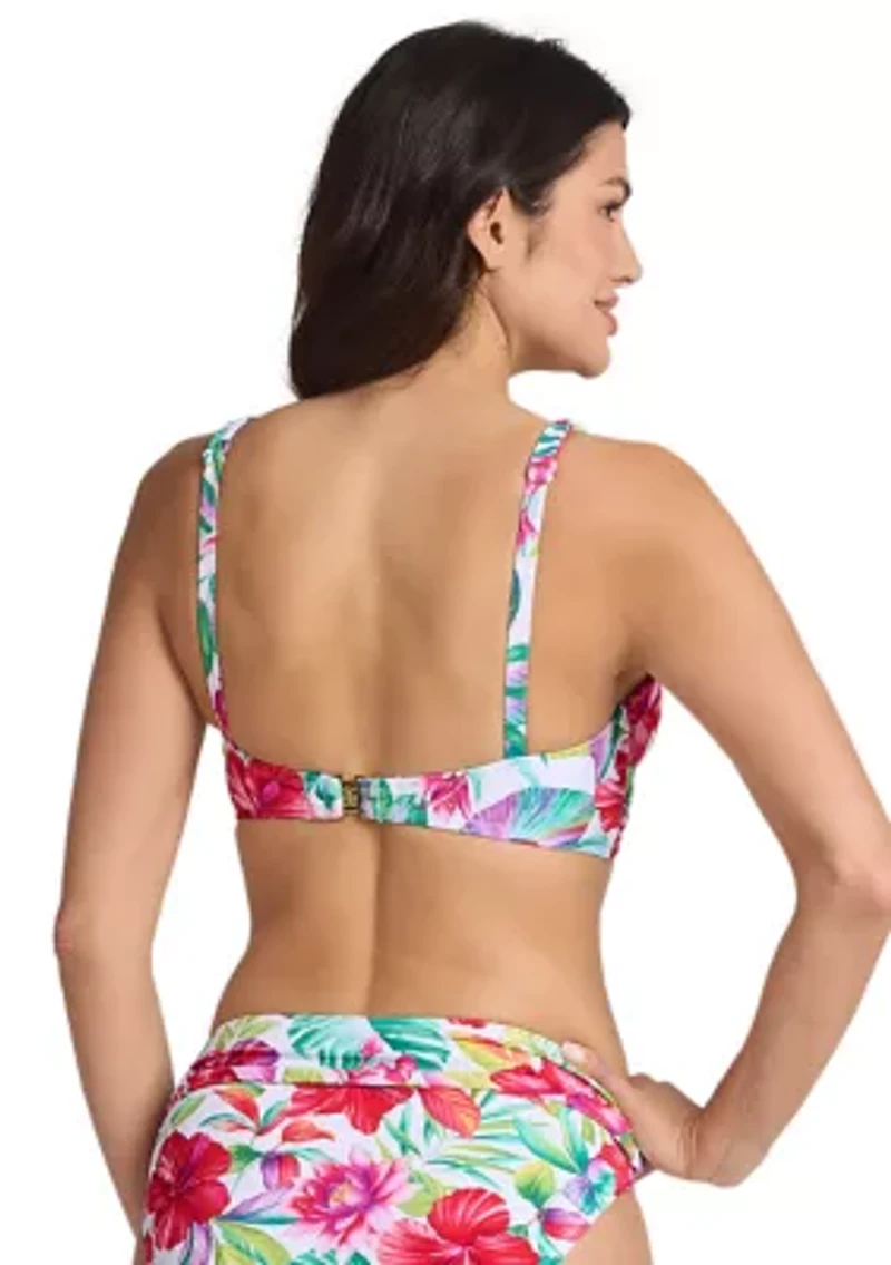 Island Cays Fiesta Underwire Wrap Front Bra Swim Top