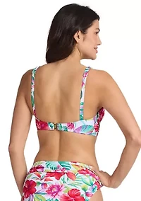 Island Cays Fiesta Underwire Wrap Front Bra Swim Top