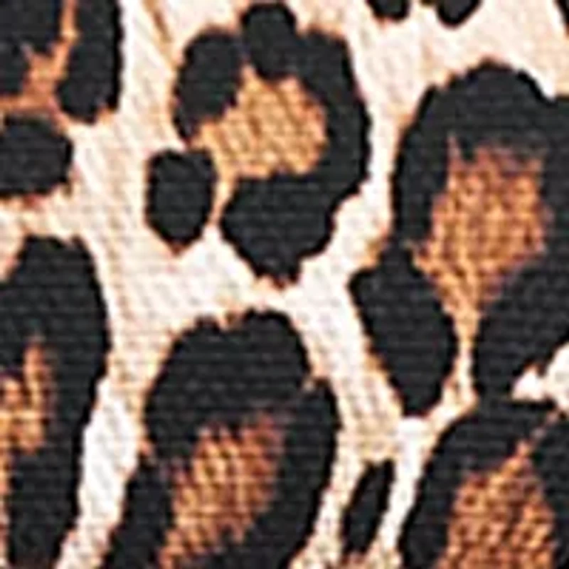 Island Cays Leopard Shirred Bandini Swim Top