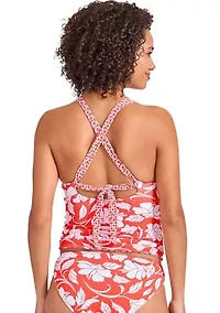 Island Cays Fiori Reverssible Crossback Tankini Swim Top