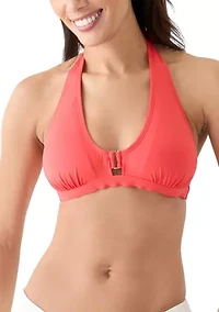 Pearl Halter Bikini Swim Top