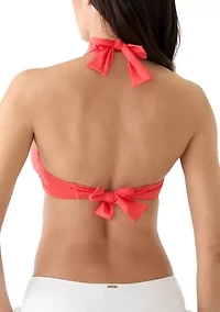 Pearl Halter Bikini Swim Top