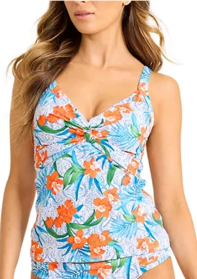 Tropical Twist Tankini Swim Top