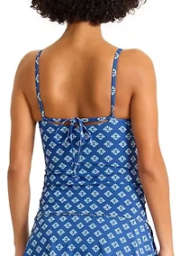 Indigo Tide Reversible Tankini Swim Top