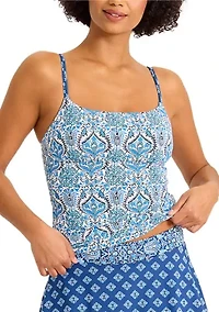 Indigo Tide Reversible Tankini Swim Top