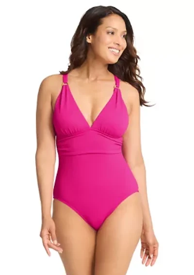 Island Cays V-Neck One Piece Swimsuit