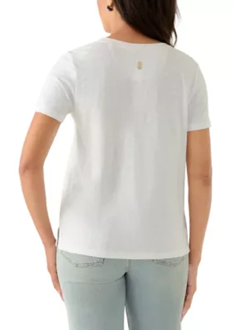 Women's Floral Stamp Luxe T-Shirt