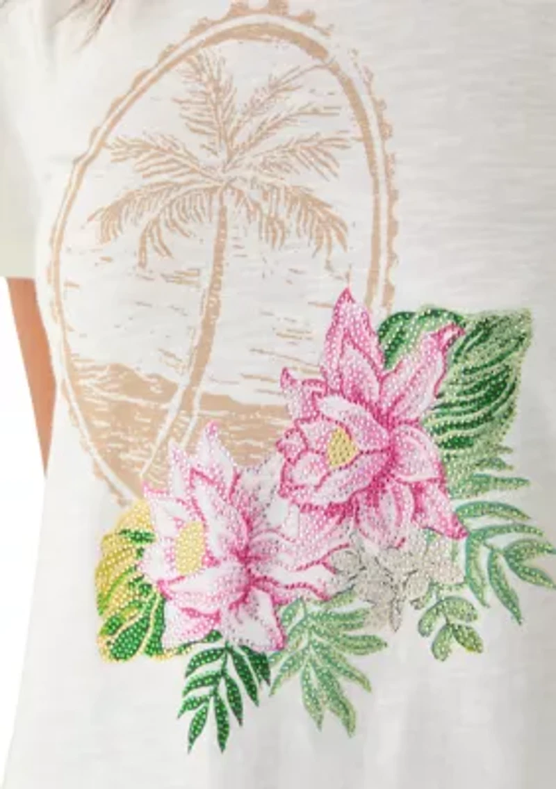 Women's Floral Stamp Luxe T-Shirt