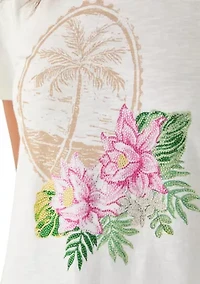 Women's Floral Stamp Luxe T-Shirt