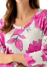 Ashby Isles Gilded Petals 3/4 Sleeve T-Shirt