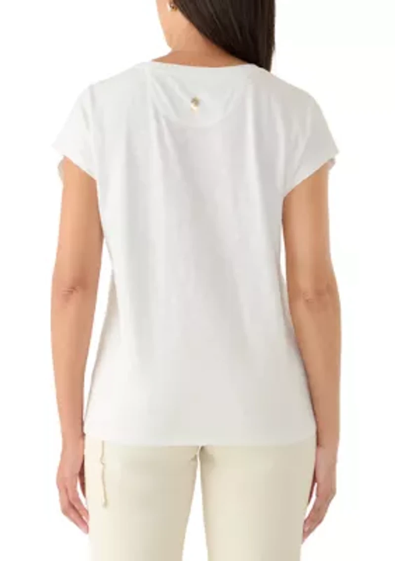 Women's Floral Sequin Lux T-Shirt