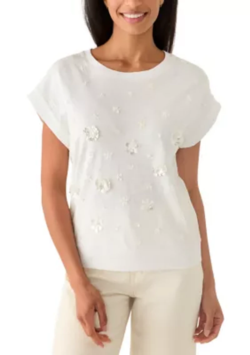 Women's Floral Embellished Lux T-Shirt