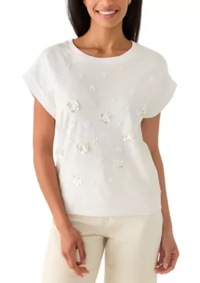 Women's Floral Embellished Lux T-Shirt