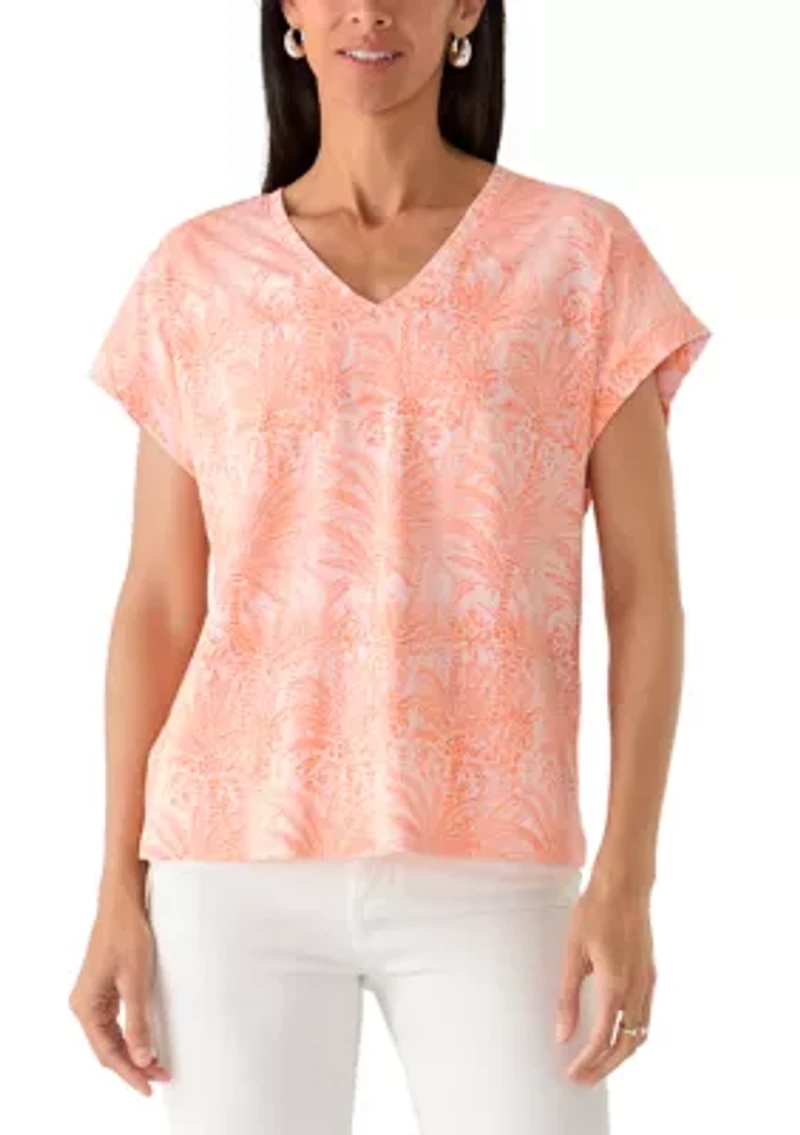Women's Short Sleeve Kauai Palm Bay Top