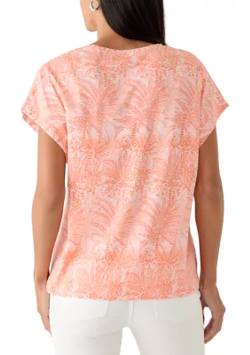 Women's Short Sleeve Kauai Palm Bay Top