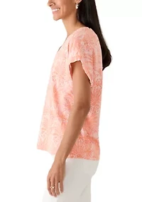 Women's Short Sleeve Kauai Palm Bay Top