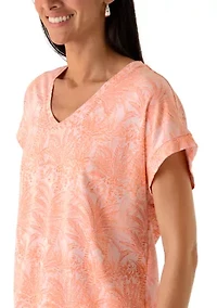 Women's Short Sleeve Kauai Palm Bay Top
