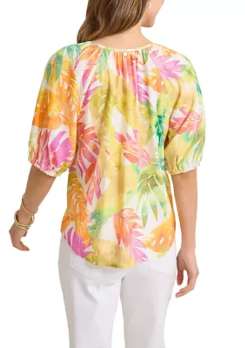 Women's Tropicana Isle Puff Sleeve Top