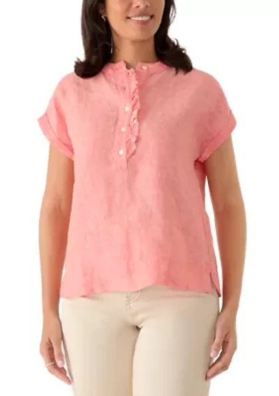 Women's Short Sleeve Coastalina Ruffle Top