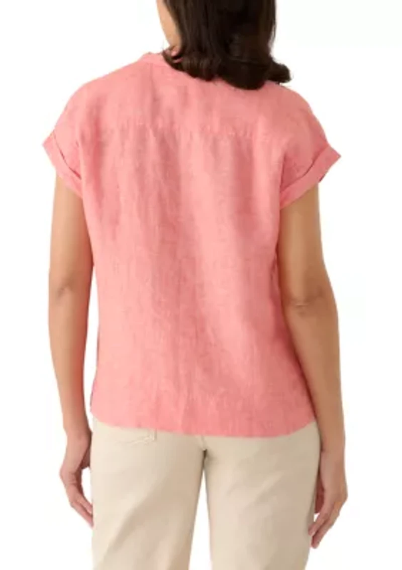Women's Short Sleeve Coastalina Ruffle Top