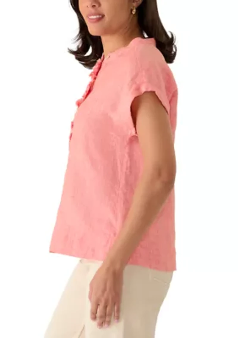 Women's Short Sleeve Coastalina Ruffle Top