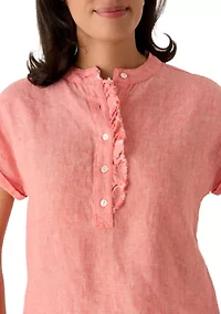 Women's Short Sleeve Coastalina Ruffle Top