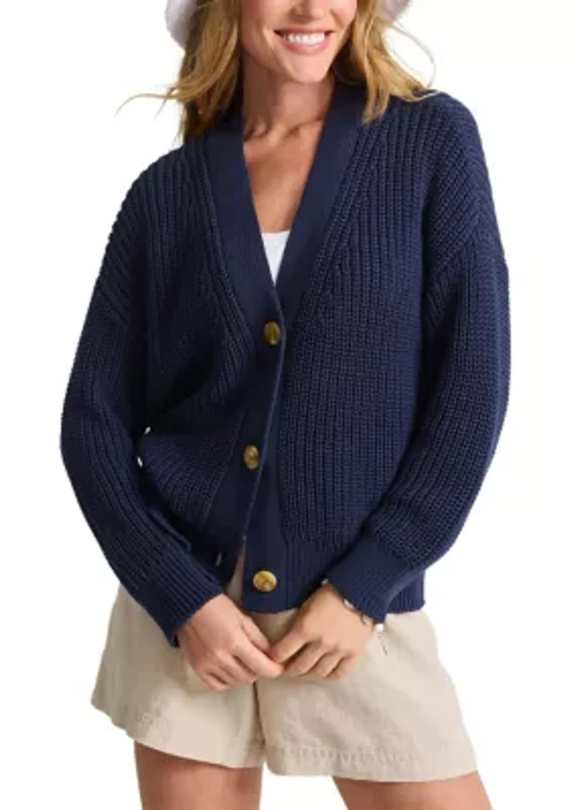 Women's Zoe Cotton Shaker Stitch Cardigan