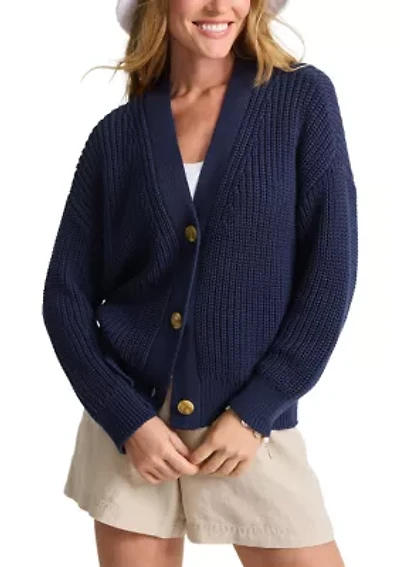 Women's Zoe Cotton Shaker Stitch Cardigan