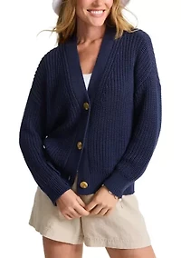 Women's Zoe Cotton Shaker Stitch Cardigan