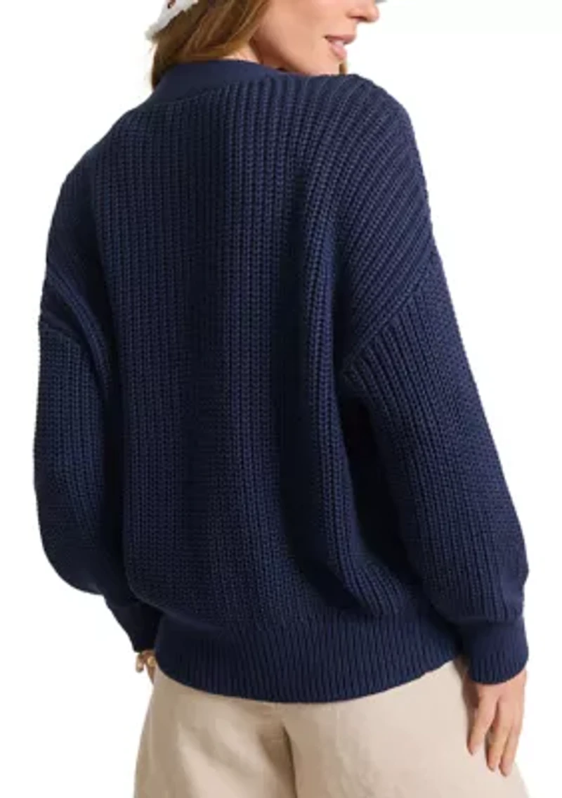 Women's Zoe Cotton Shaker Stitch Cardigan
