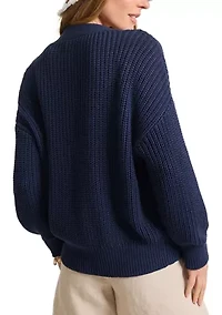 Women's Zoe Cotton Shaker Stitch Cardigan