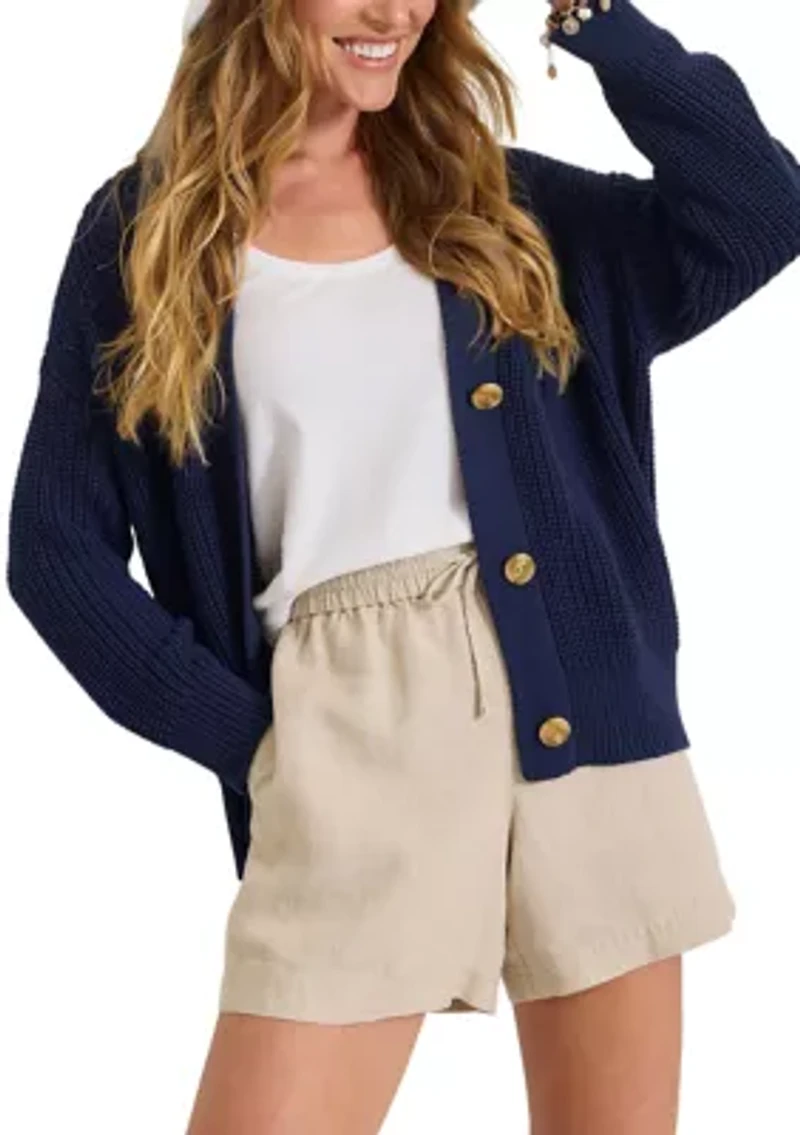 Women's Zoe Cotton Shaker Stitch Cardigan