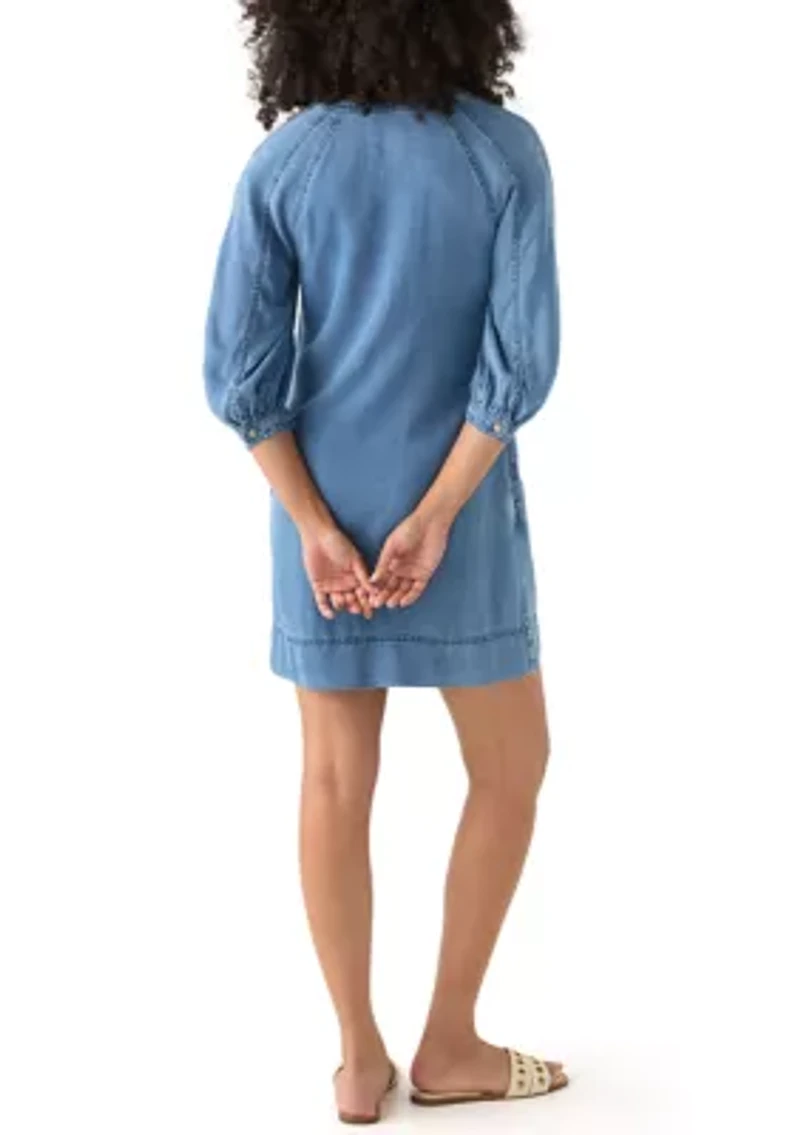 Chambray O Lei Laceup Dress