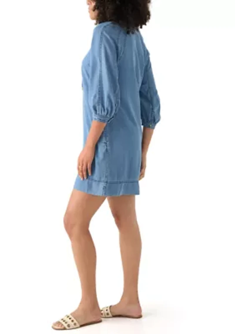 Chambray O Lei Laceup Dress
