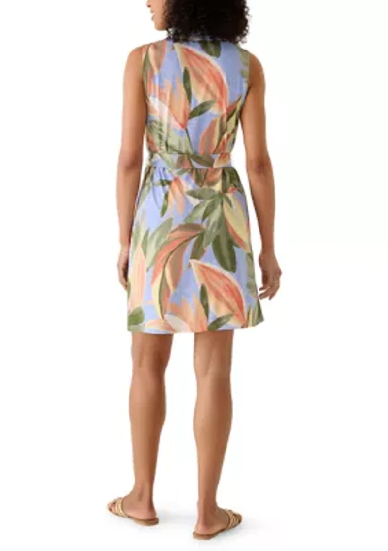 Women's Sleeveless Carmela Beach Bloom Shirtdress