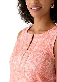 Women's Sleeveless Palm-A-Dora Zip Front Dress
