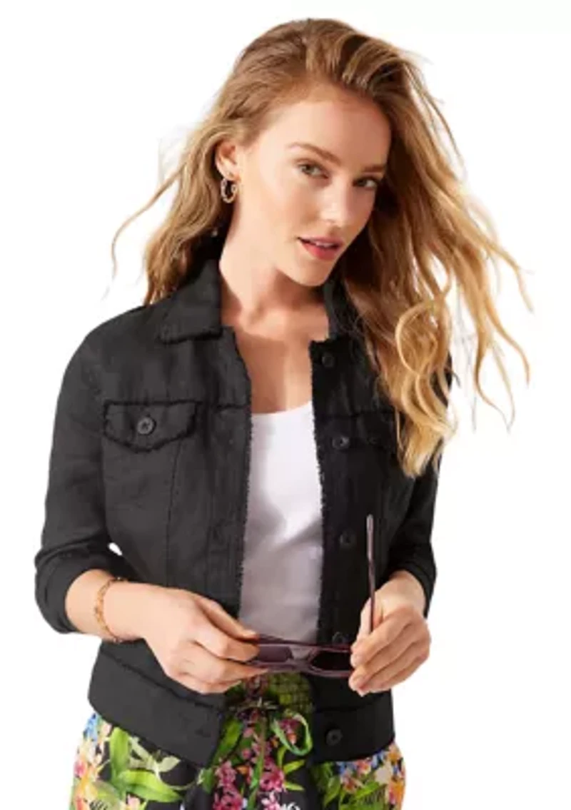 Women's Two Palms Linen Jacket
