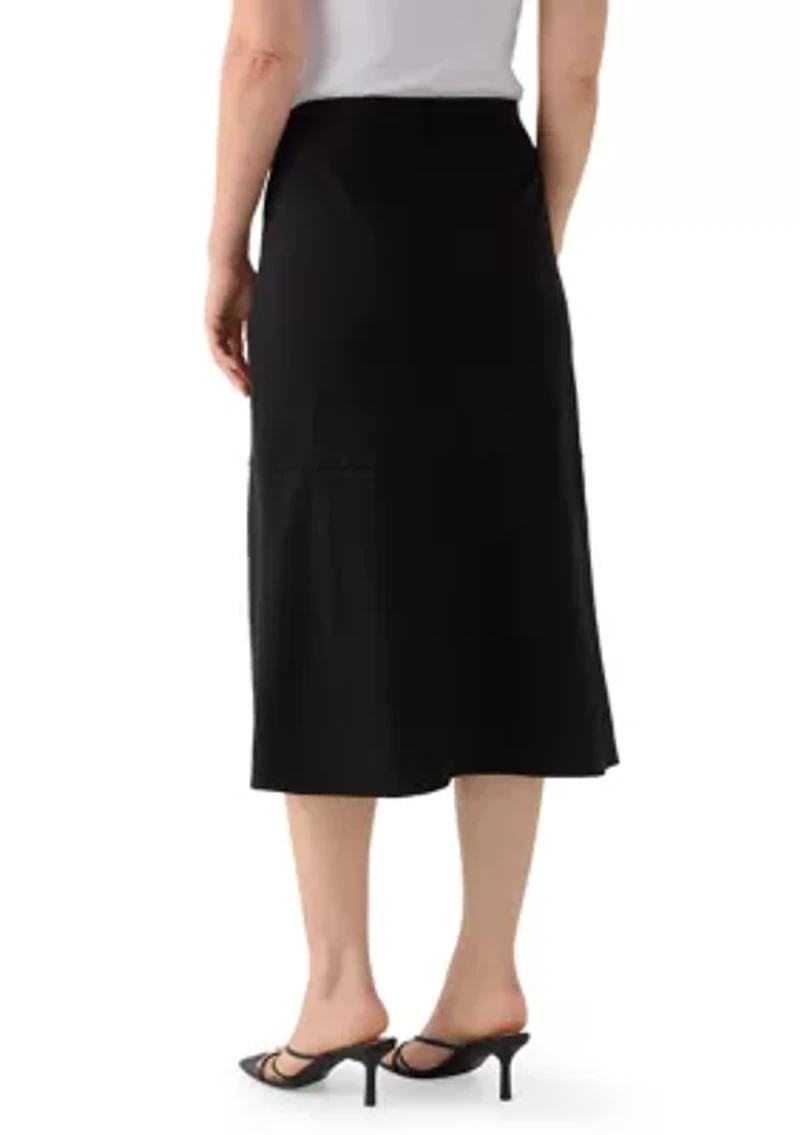Women's Faux Suede Midi Skirt