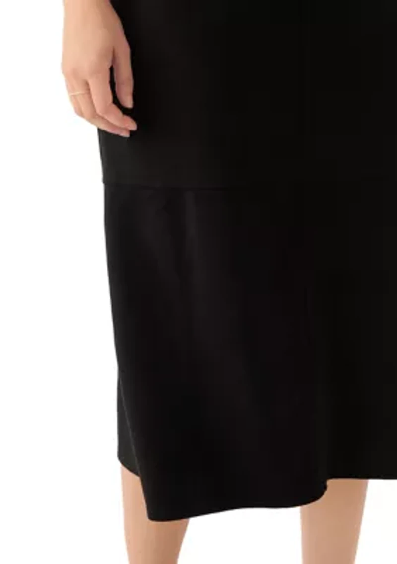 Women's Faux Suede Midi Skirt