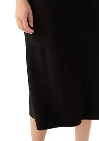 Women's Faux Suede Midi Skirt