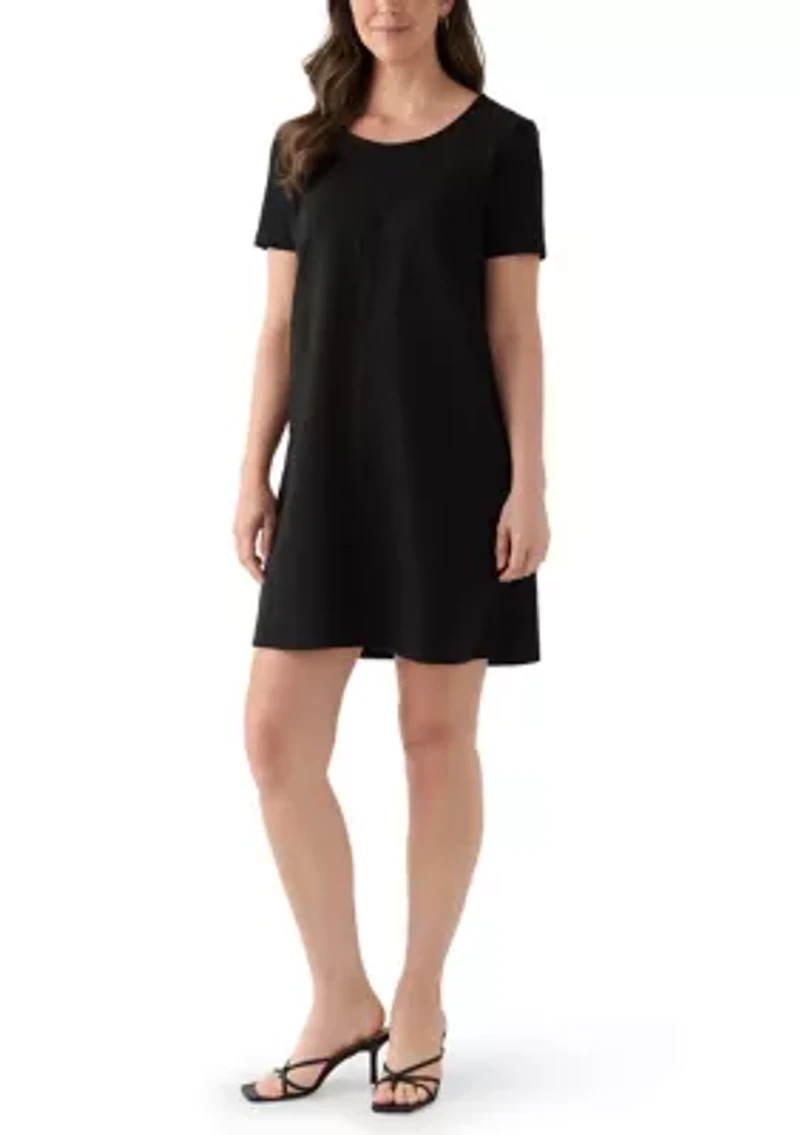 Women's Short Sleeve Faux Suede Dress
