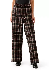 Women's Wide Leg Plaid Pants